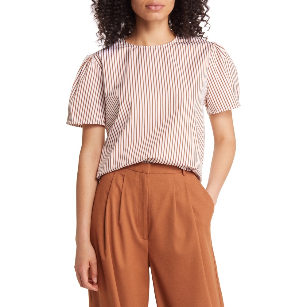 NORDSTROM - Striped Short Sleeve Top